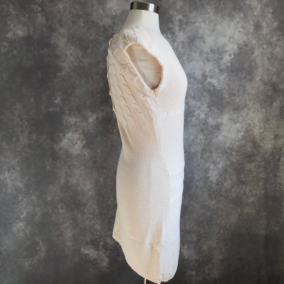 Boston Proper Cream Textured Cableknit Dress Sm - Picture 5 of 6